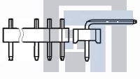 640453-2 Проводные клеммы и зажимы FLAT HEADER 2P Right Angle Post tin