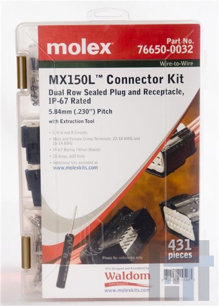 76650-0032 Проводные клеммы и зажимы SEALED CONNECTOR KIT MX150L SERIES 431PCS