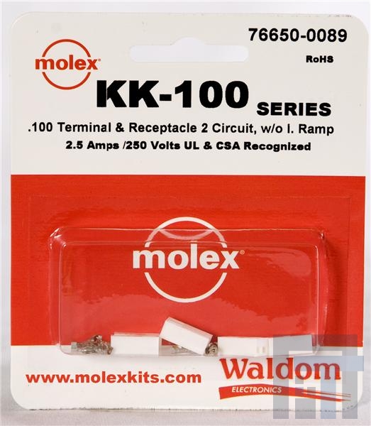 76650-0089 Проводные клеммы и зажимы KK-100 Connector Kit Recep and term 2Ckt