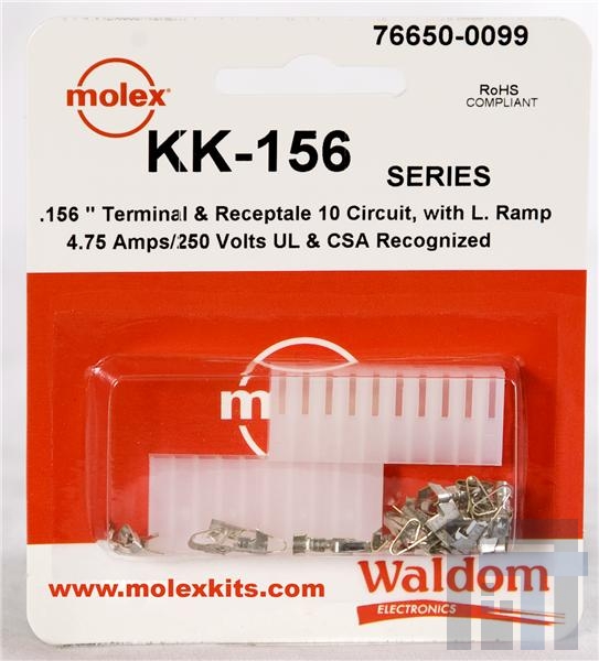 76650-0099 Проводные клеммы и зажимы KK-156 Connector Kit Recep and term 10Ckt