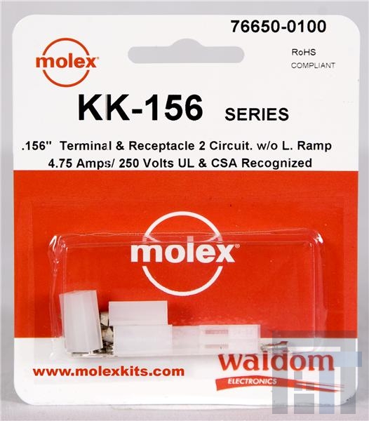 76650-0100 Проводные клеммы и зажимы KK-156 Connector Kit Rec no rmp term 2Ckt