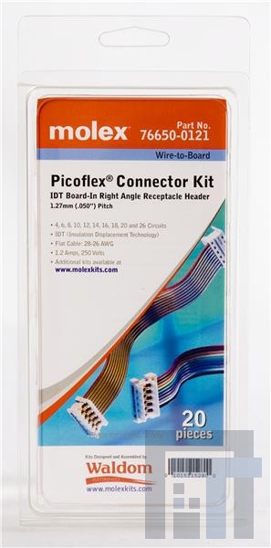 76650-0121 Проводные клеммы и зажимы PICOFLEX CONN KIT IDT