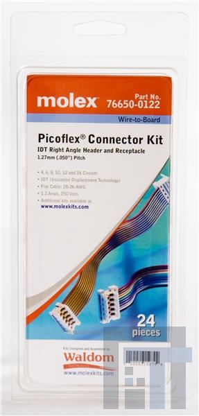 76650-0122 Проводные клеммы и зажимы PICOFLEX CONN KIT R/A