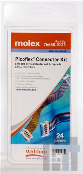 76650-0123 Проводные клеммы и зажимы PICOFLEX CONN KIT VERT