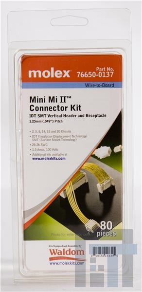 76650-0137 Проводные клеммы и зажимы MINI MI II KIT VERT SMT