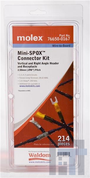 76650-0167 Проводные клеммы и зажимы MINISPOX 2.5MM KIT WTB