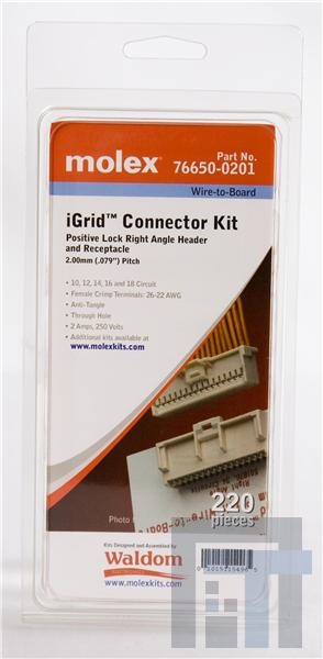 76650-0201 Проводные клеммы и зажимы IGRID HDR KIT 10-18 CKT R/A