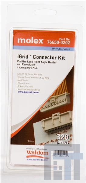 76650-0202 Проводные клеммы и зажимы IGRID HDR KIT 20-28 CKT R/A