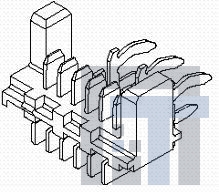 90800-0004 Проводные клеммы и зажимы 1.27MM 4P RA HEADER LO-PRO W/KINK TAIL