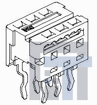 91577-1304 Проводные клеммы и зажимы PF LoPro IDT B-In In T B-In IndT Yel 4Ckt