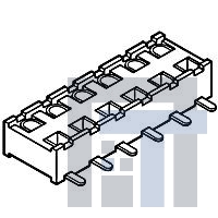 91596-006TRLF Проводные клеммы и зажимы Recept, SMT, Dbl Rw Vert, .2um,6P,T/R