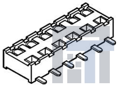 91596-110LF Проводные клеммы и зажимы Recept, SMT, Dbl Rw Vert, .76um,10P