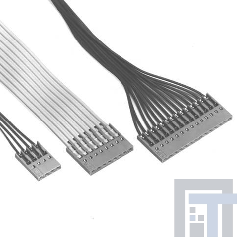 CHG-1004-001010-KCP Проводные клеммы и зажимы 4P 1 ROW IDC SOCKET 26 AND 28 AWG