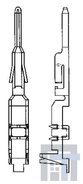 DF1B-28PR Проводные клеммы и зажимы IDC MALE CONTACT 28 AWG TIN