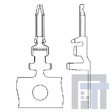 DF4-2428PCF(05) Проводные клеммы и зажимы 24-28 AWG MALE CONTACT TIN REEL