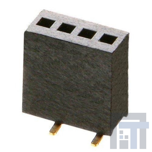 M52-5050445 Проводные клеммы и зажимы SIL,Vert Socket,SMT 4P,Single Row, Gold