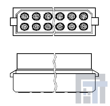 M80-6132042 Проводные клеммы и зажимы 10+10 FEMALE CRIMP HSG