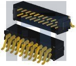 M80-6652022 Проводные клеммы и зажимы 10+10 POS HORZ MALE GOLD+TIN/LEAD