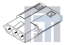 03-09-1030 Разъемы "штырь/гнездо" 093 Housing Recept +Lock 3Ckt