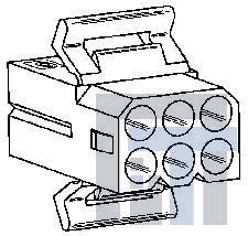 03-09-1062 Разъемы "штырь/гнездо" 6P PIN SCKT RCPT 6 CIRCUIT DR