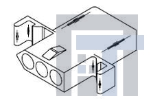 03-09-7032 Разъемы "штырь/гнездо" 093 Pwr Conn Plug Black 3Ckt