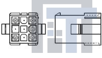 1-172332-6 Разъемы "штырь/гнездо" 9 POS TR MINI UNIVERSAL M-N-L