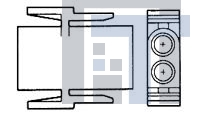 1-350344-0 Разъемы "штырь/гнездо" 2P PLUG HSP .14 NATL