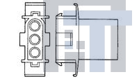 1-350347-0 Разъемы "штырь/гнездо" 3 CKT PIN HSG