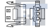 1-480304-0 Разъемы "штырь/гнездо" SOCKET PANEL 3 CRKTS