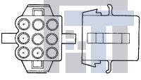 1-480672-9 Разъемы "штырь/гнездо" 09P .140 MNL PLUG PM BLK