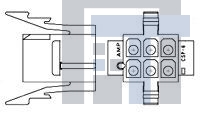 1-480690-0 Разъемы "штырь/гнездо" PLUG 6 POS NATURL