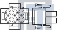 1-480704-0 Разъемы "штырь/гнездо" PLUG HOUSE 6 POS