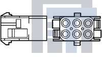 1-480705-0 Разъемы "штырь/гнездо" CAP HOUSE 6 POS