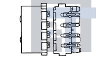 1-641737-1 Разъемы "штырь/гнездо" 4 CKT R/A HEADER