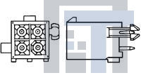 1-770174-0 Разъемы "штырь/гнездо" HEADER 4 POS TIN DUAL ROW