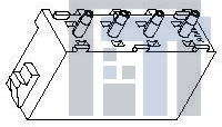 1586963-1 Разъемы "штырь/гнездо" 04P PIN HDR ASSY, GW