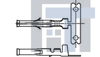 350628-1 Разъемы "штырь/гнездо" UMNL SPLIT PIN Reel of 6500