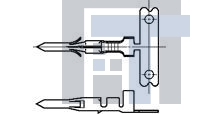 350629-5-(CUT-STRIP) Разъемы "штырь/гнездо" PIN 24-18 AWG TIN Cut Strip of 100