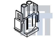 36643-0002 Разъемы "штырь/гнездо" PLUG HOUSING 2 CKT GLOW WIRE APP