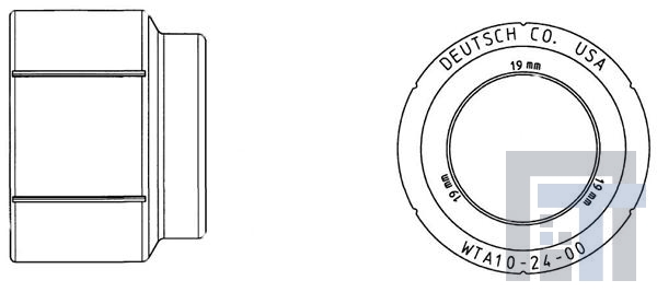 0805-201-2401 Автомобильные разъемы COUPLING NUT SZ 24