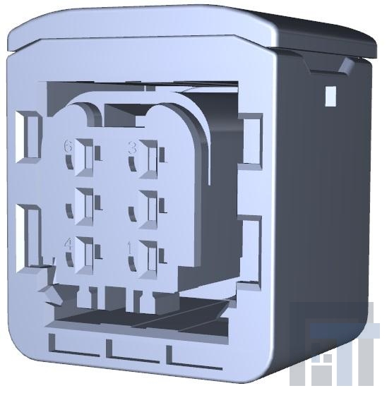 1-1418469-1 Автомобильные разъемы 6POS AMP MCP1.5K REC. HSG CODA