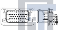 1-770669-2 Автомобильные разъемы 23P AMPSEAL ASSY SNAP-IN GOLD