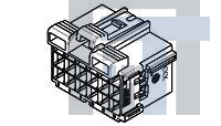 1-967624-1 Автомобильные разъемы RECPT HOUSING 18 POS GRY