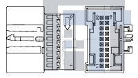 1-968684-1 Автомобильные разъемы MQS PIN HOUSING 20POS