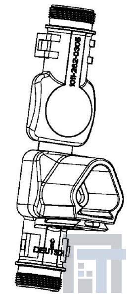 1011-262-0305 Автомобильные разъемы DT BACKSHELL 90 3way recpt, DT04-3P