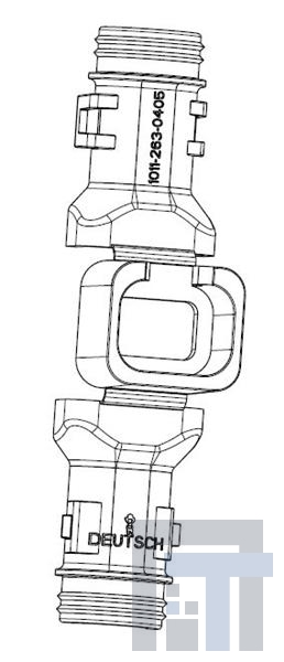 1011-263-0405 Автомобильные разъемы DT BACKSHELL 180 4way PLUG