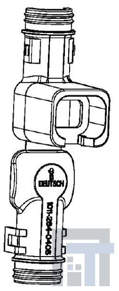 1011-264-0405 Автомобильные разъемы DT BACKSHELL 90 4way plug, DT06-4S