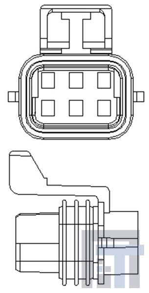 12052848 Автомобильные разъемы 6P FM BLK CONN ASSY 150 SERIES 14 AMPS