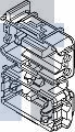 12110147 Автомобильные разъемы IDC DIODE 2W FEM ASY