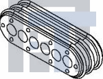 12124038 Автомобильные разъемы SEAL MP GRA 6W OVAL CBL